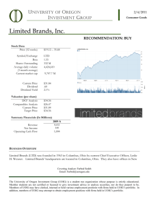 Limited Brands, Inc. - University of Oregon Investment Group
