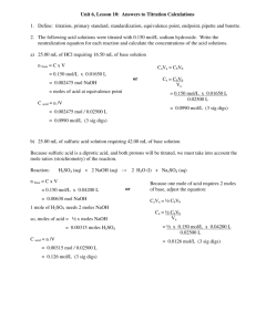 Unit 6, Lesson 10: Answers to Titration