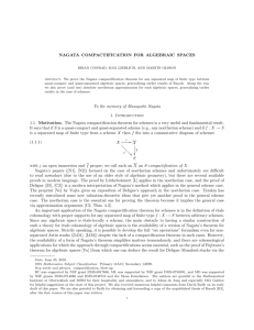 NAGATA COMPACTIFICATION FOR ALGEBRAIC SPACES To the