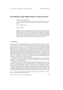 Generalization of space-filling bearings to arbitrary loop size