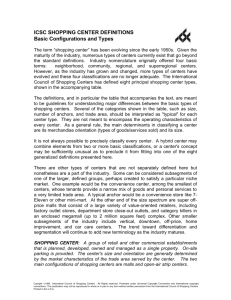 ICSC shopping centre definitions