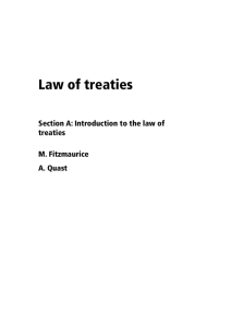 Law of Treaties Section A