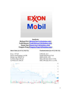 Exxon/Mobil (Fall 2015)