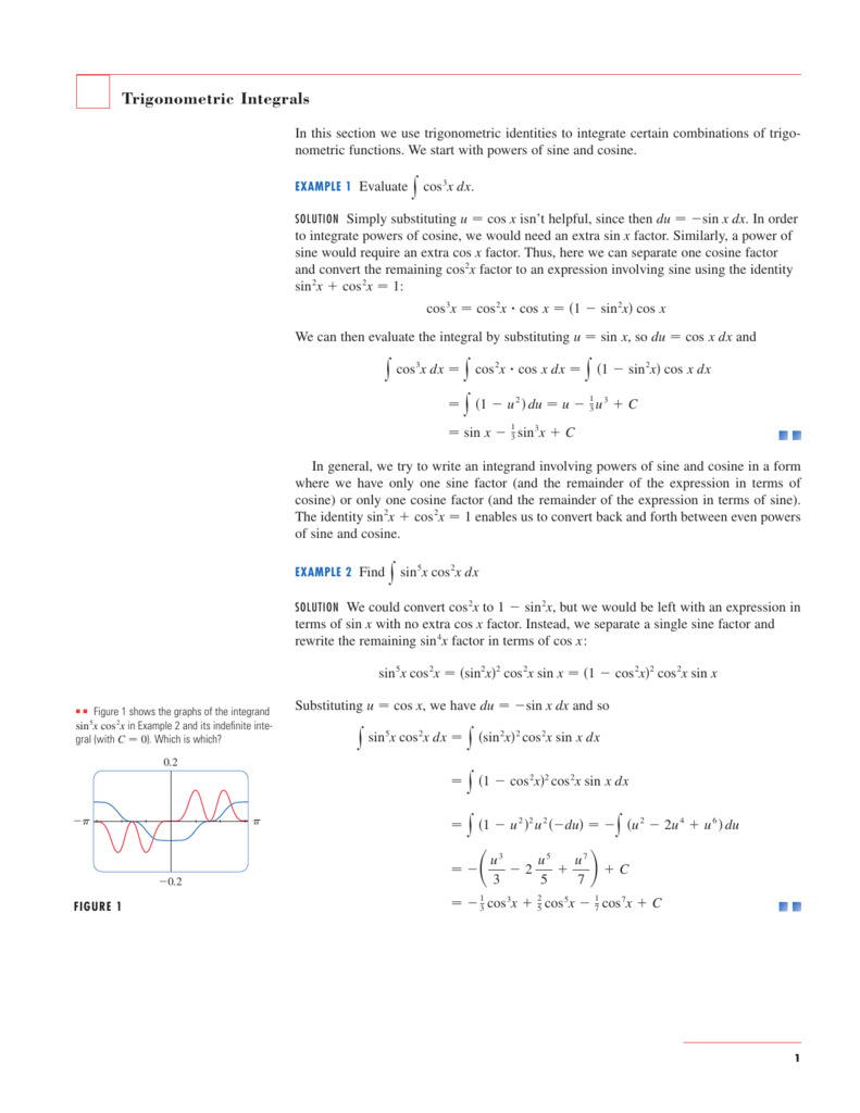 Trigonometric Integrals