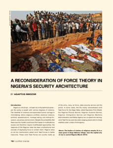 A Reconsideration of Force Theory in Nigeria's Security Architecture