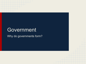 How do governments form?