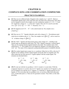 chapter 24 complex ions and coordination compounds