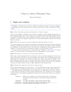 7 Steps to a Better Philosophy Paper
