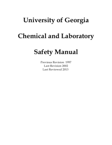 Chemical & Laboratory Safety Manual