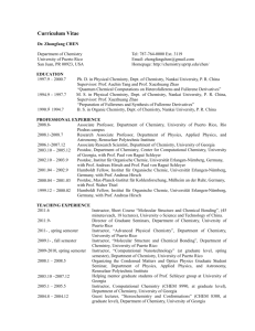 Curriculum Vitae - Department of Chemistry, University of Puerto