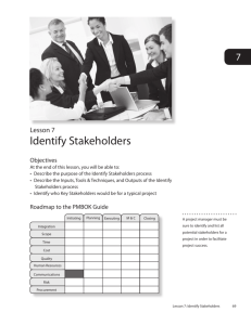 Identify Stakeholders