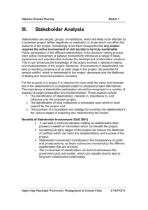 III. Stakeholder Analysis - copyright & terms of use