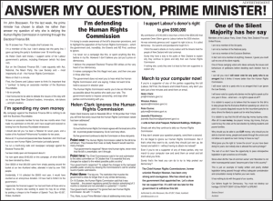 answer my question, prime minister!