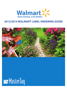 2013/2014 walmart label ordering guide