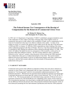 Article: Tax Section Bulletin - Citrus Removal (9/06