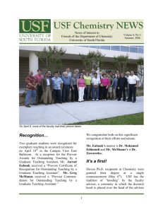 Chemistry Newsletter 4-3 - Chemistry Department