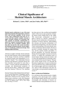 Clinical Significance of Skeletal Muscle Architecture