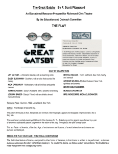 RCT Gatsby Study Guide - Richmond Civic Theatre
