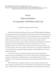 Gatsby: Myths and Realities of Long Island's North Shore Gold Coast
