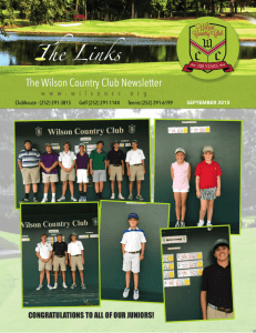 September 2015 - Wilson Country Club