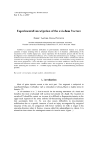 Experimental investigation of the axis dens fracture