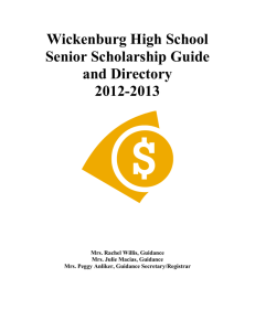 Wickenburg High School Senior Scholarship Guide and Directory