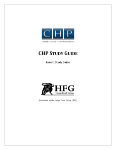 CHP Level 1 Study Guide - Hedge Fund Certification