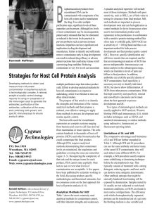 Strategies for Host Cell Protein Analysis