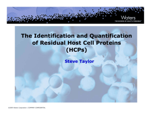 The Identification and Quantification of Residual Host Cell