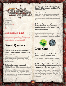 FAQ for Chaos in the Old World