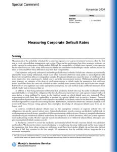 Measuring Corporate Default Rates