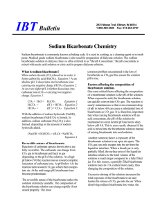 Sodium Bicarbonate Chemistry - Integrated Biomedical Technology
