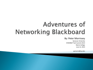 Adventures of Networking Blackboard