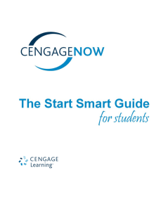 CengageNOW: The Start Smart Guide for Students