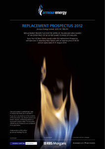 REPLACEMENT PROSPECTUS 2012