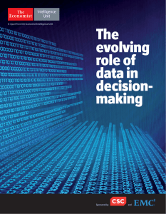 The evolving role of data in decision- making