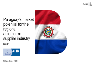 Paraguay's market potential for the regional automotive supplier