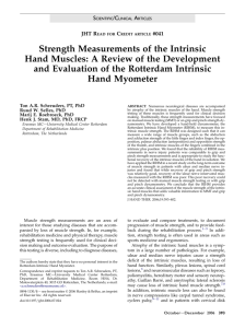 Strength Measurements of the Intrinsic Hand Muscles