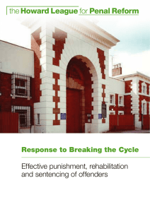 Effective punishment, rehabilitation and sentencing of offenders