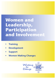 Women and Leadership, Participation and Involvement