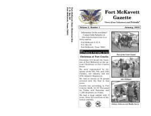 January, 2003 - Friends of Fort McKavett