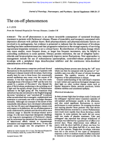 The on-off phenomenon - Journal of Neurology, Neurosurgery