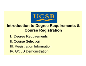 Degree Requirements - UCSB Student Affairs