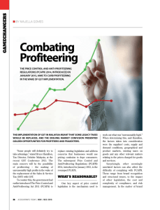 Combating Profiteering - Malaysian Institute of Accountants