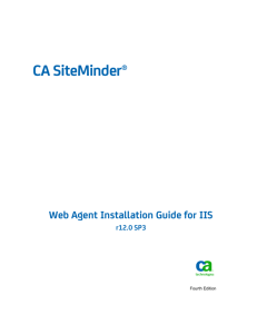 CA SiteMinder Web Agent Installation Guide for IIS
