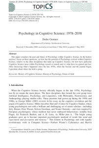 Psychology in Cognitive Science: 19782038
