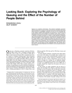 Looking Back: Exploring the Psychology of Queuing and the Effect of