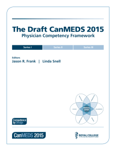 The Draft CanMEDS 2015 Physician Competency