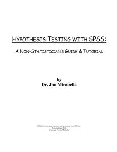 Hypothesis Testing with SPSS book (Jim