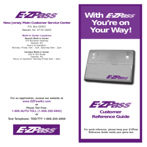 With E-ZPass You're on Your Way! - NJ E